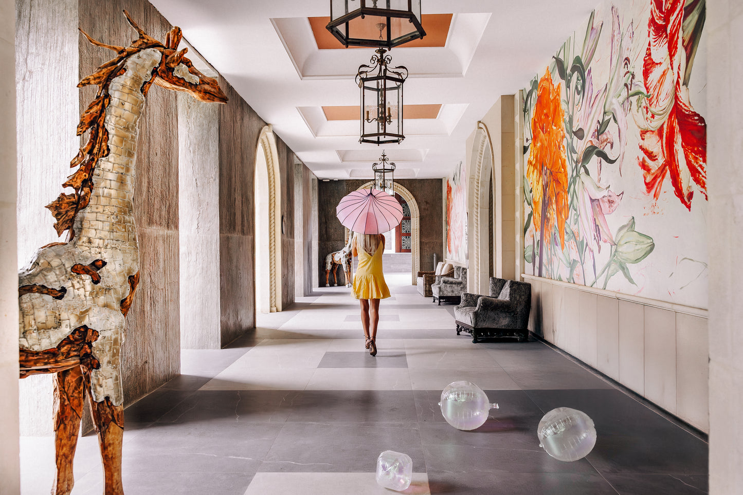 Pink Umbrella, No Dilemma -Aluminium trykk